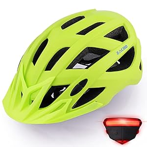Zacro Bike Helmet Men with Light – CE CPSC Safety Certified Cycle Helmet Adult, Lightweight Allround Cycling Helmet for Men Women with Detachable Sun Visor, Adjustable 54-63cm