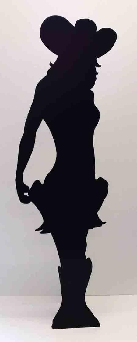 Cowgirl (Silhouette) - Silhouette Lifesize Cardboard Cutout/Standee/Standup