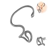 Gothdragon Ear Manguito de Acero Inoxidable Dragón Retro S Punk Snake Dragon Fish Crocodile Pusf Spilaje Sport S Stud For Women Men, Gold/Plate/Negro