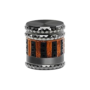 NankeMorii Large Grinder for Spice 2.6 inch 5-layer（Black Silver）