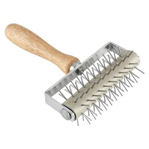 Perforadora de masa, pinchos de repostería, rodillo de masa, herramienta de pizza con pinchos, pin de pizza de cocina comercial, rodillo de pastelería, herramienta perforadora para pizza, pastelería,
