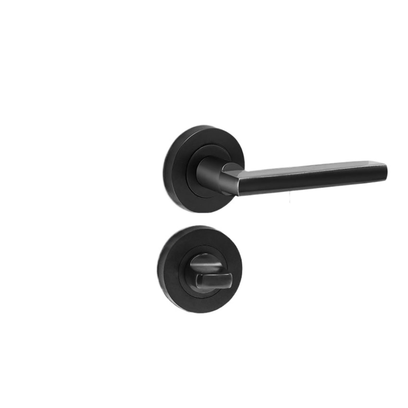 ZONSHJDKR Invisible Door Lock Zinc Alloy Single-Sided Indoor Bedroom Secret American Black Single Tongue Mechanical(Type A zinc Alloy Invisible)