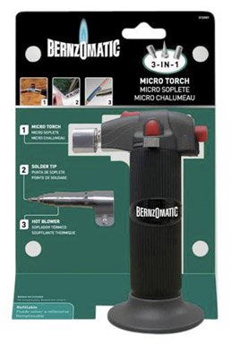 Bernzomatic Micro Torch 3 - In - 1, Butane Three Tips