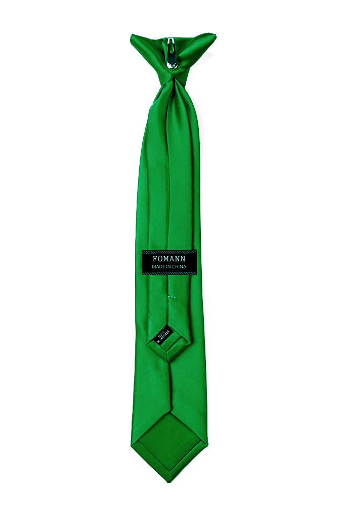 FOMANN Mens Clip on Ties Solid Uniform Clip-on Neck Ties for Police and Security Pullaway Clip Ties