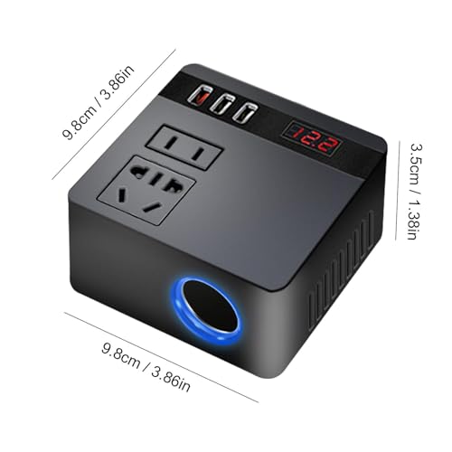 Adaptador de enchufe de coche de 150W con puertos de carga rápida USB integrados 4