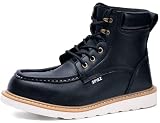 SPIEZ 6" Mens Steel Toe Safety Boots for Men,Comfortable Durable Proved,Superior, Synthetic-Leather,
