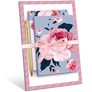 Spakon 4 Pcs Notepad Bundle with Pen Notebook Pink Stationary Set Gifts