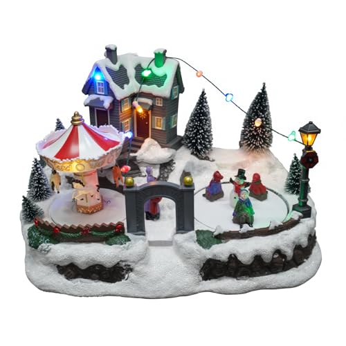 Village de Noël de prestige en résine sculptée main