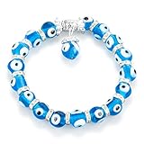 Kafthan - Stretchable Blue Turkish Evil Eye Beaded Bracelet Men & Women - Nazar Bracelet - Good Luck