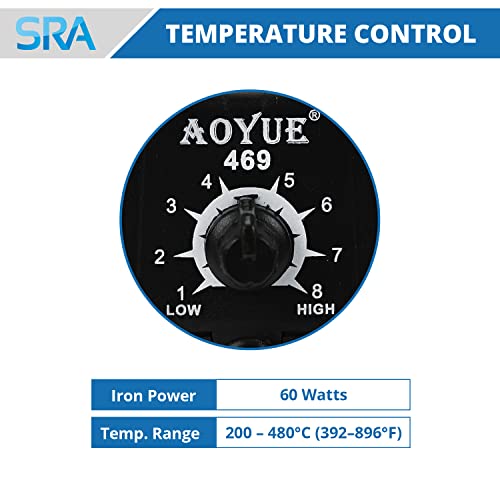 Aoyue 469 Variable Power 60 Watt Soldering Station With Removable Tip Design- Esd Safe #TOP2
