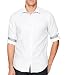 Calvin Klein Men's Long Sleeve Twill Roll-up Button Down Shirt