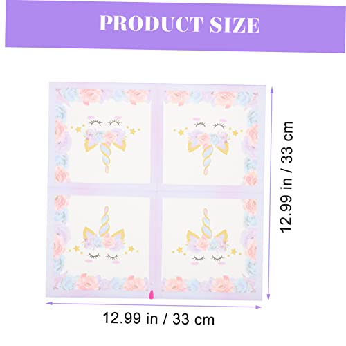 HOOTNEE 40 Folhas Guardanapo De Papel Guardanapos Florais Artigos De Festa Para Crianças Decoração R