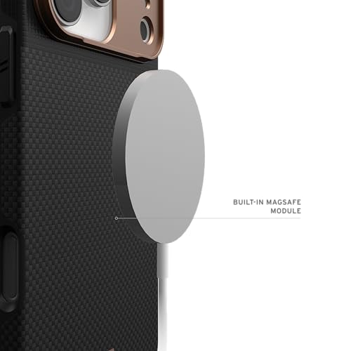 Image of Urban Armor Gear UAG Fibr Armr Magnetic Compatible, Kevlar Fiber Military Grade Protective Case /Cover Designed for iPhone 17 Pro Max (2025) - Kevlar Graphite /Bronze