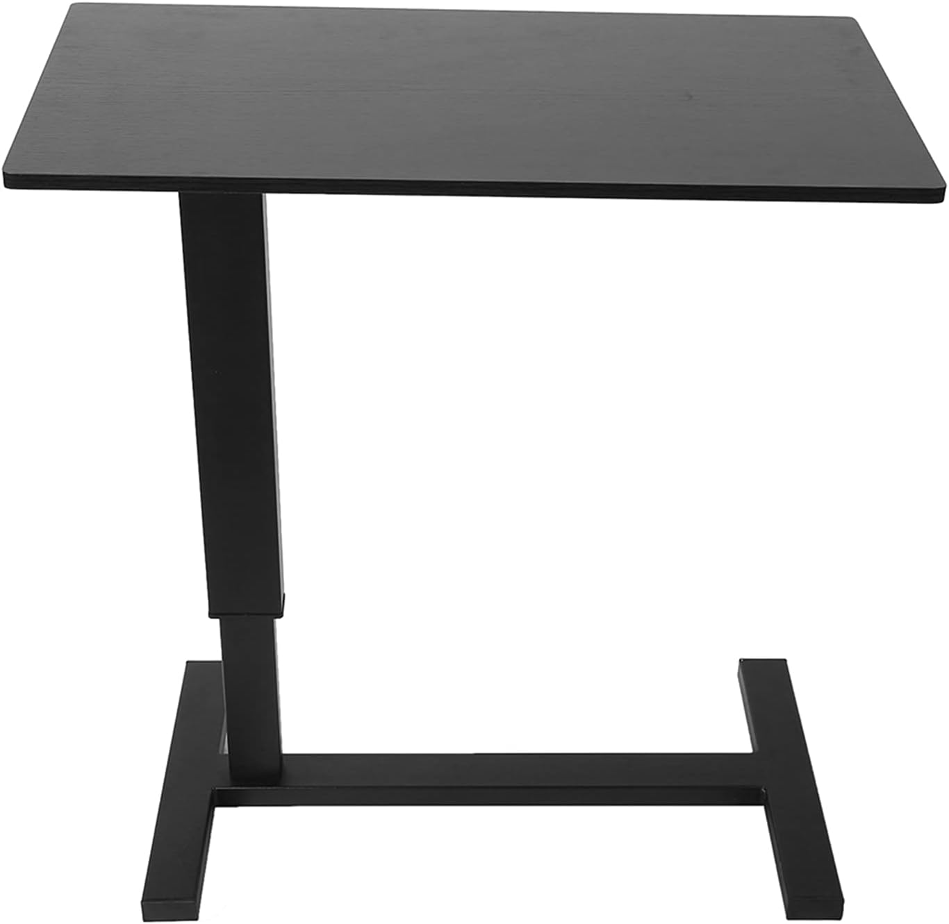 Qiilu 高さオーバーベッドベッドサイドテーブルデスクラップトップ、コンピュータ、ダイニング - C型ベース付き多機能クランクデス