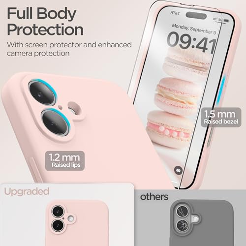 INGIDO for iPhone 16 Case with Screen Protector, Chalk Pink by INGIDO - Used condition - Image 3