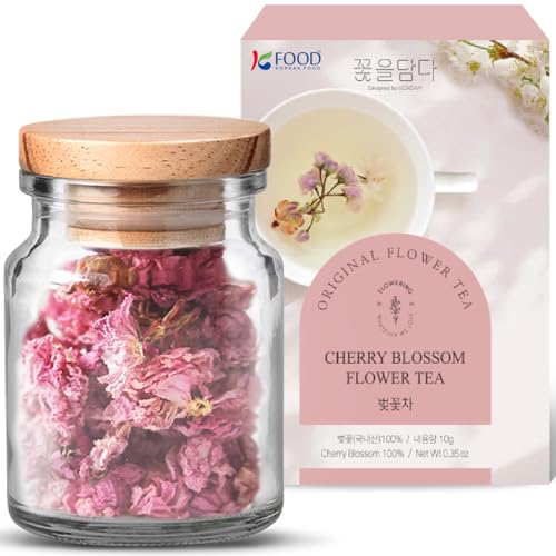 Korean Food, KKOKDAM Original Cherry Blossom Flower Tea, Decaf Floral