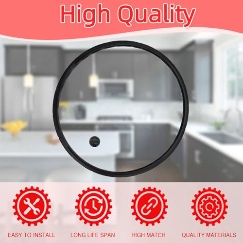 09924 Pressure Cooker Sealing Ring & Overpressure Plug - Fit for Presto 6 & 8 Quart Pressure Cooker/Canner, Replacement Parts for Models 0128206, 0128202, 0128203, 0128204, 0128303, 0126306
