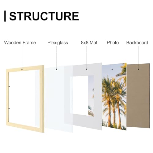 smiry 12x12 Picture Frames Set of 9, Photo Frames for Wall, Tabletop by smiry - Used condition - Image 4