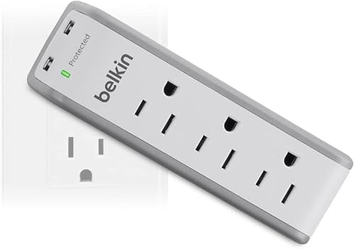 Miniatura 4 de Protector de sobrecarga Belkin con Puerto USB. 2,1 A Blanco y Gris