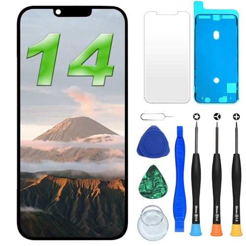 DIGI4U LCD for iPhone 14 Screen Replacement 6.1 [Truetone][3D Touch][Small Notch] Screen for iPhone 14 Display Digitizer Assembly with Repair Tool for iPhone 14 LCD