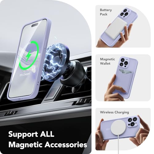 Coque iPhone 14 Pro Max antichoc translucide avec aimant MagSafe puissant