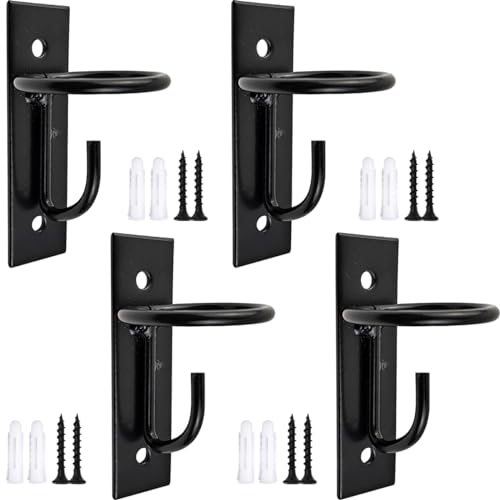 ROYHOO 4PCS Bucket Hooks for Horses Equestrian Bucket Hook Metal Water Bucket Hangers Horse Stalls Feed Bucket Barn Farmhouse Supplies (4)