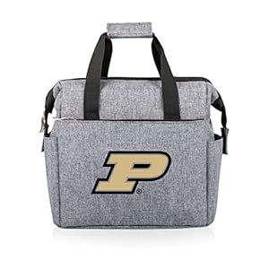 PICNIC TIME NCAA Purdue Boilermakers On The Go Lunch Bag, Soft Cooler Lunch Box, Insulated Lunch Bag, (Heathered Gray)