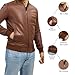 Jild Varsity Style Leather Bomber Jacket Men - Genuine Lambskin Men's Casual Fashion Classic MA-1 Leather Jacket (Rib-Tan-4XL)