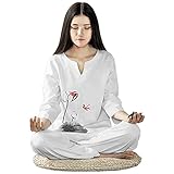 USO CÓMODO: suave y relajado. En la práctica de Yoga, Tai Chi, Kung Fu y Meditación Zen, el uniforme no se ajusta al cuerpo y hace que el practicante se sienta cómodo.