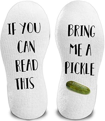 If You Can Read This Bring Me A Pickle Novelty Funky Crew Socks Men Women Funny Christmas Cotton Slipper Socks Gift
