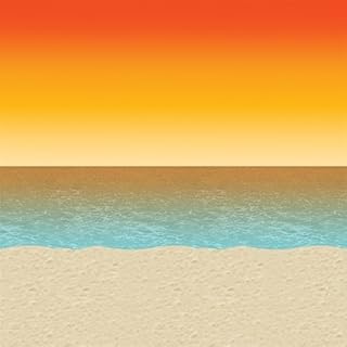 Luau Sunset Backdrop Pack of 6