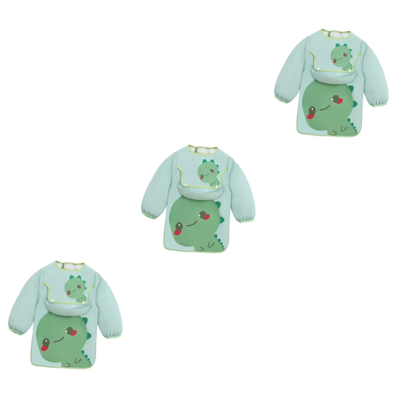 TOYANDONA Lätzchen malschürze kinder kinderschürze bibs Strapazierfähiger Kittel für Kleinkinder mit Latz Cartoon- -Schürzen Malkittel Säugling, der Schürze isst Polyester