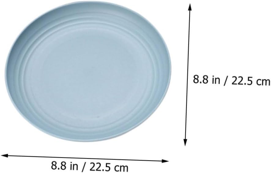 IMIKEYA 4Sets Wheat Straw Tableware Set Household Cutlery Collection Microwave Safe Plates Bowls Cups Forks and Spoons for Outdoor Dining Camping and Everyday Use