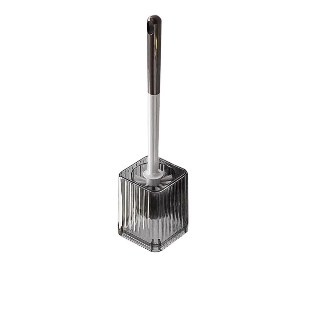 Scrubber Toolet Wall Mounted Transparent Bathroom Plastic Toilet Brush with Drainage Hole Base Bathroom Deep Clean