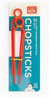 School of Wok - Training Chopsticks for Children and Beginners, Reusable, Easy-to-Use Design, 2 Tong-style, Learning, Chinese Tableware