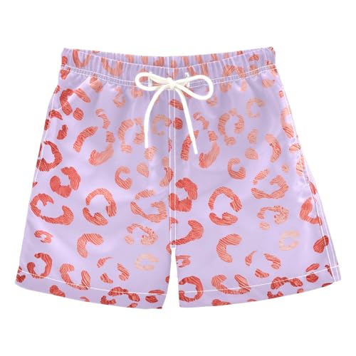 Boys Swim Trunks Pink Gold Leopard Toddler Swim Shorts Boys Bathing Suit Swimsuit Toddler Boy Swimwear 2T 202c1717