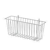 TRINITY EcoStorage 15-Inch Metal Hanging Basket to Use With Shelf Units and Storage Racks for Garage, Kitchen, and Closet Organization, NSF Certified, 10 Pound Capacity, Chrome, 2-Pack