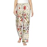 Matériau doux et confortable : fabriqué à partir de flanelle (polyester) de 240 g, ce pantalon de pyjama rustique à imprimé floral rose pour femme offre une expérience douce, agréable pour la peau et ne perd pas ses poils, assurant un maximum de confort et de détente.