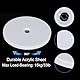 PATIKIL 6 Schwerer Drehbarer Schwenk Ständer mit Stahl Kugel Lagern 1Stk 360° Drehung Drehteller Lazy Susan Basis für Großbildschirm Fernseher Computer Monitore Weiß