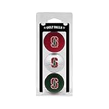 Team Golf NCAA Stanford Cardinal 3 Golf Ball Pack Regulation Size Golf Balls, 3 Pack, Full Color Durable Team Imprint