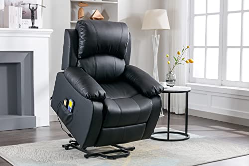 Astan Hogar Sillón Relax con Función Auto-Ayuda (Levanta Personas), Reclinación Eléctrica, Masaje Y Termoterapia, Modelo Ramón AH-AR30930NG, Negro, - imagen 2