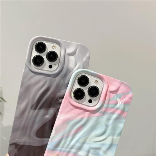 Étui iPhone 13 Pro antichoc avec motif sables mouvants 3D plissé coque souple - 4