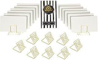 CB Accessories Set of 20 Wire Place Card Holder Stands with White Cards