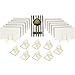 CB Accessories Set of 20 Wire Place Card Holder Stands with White Cards for Weddings, Dinner Parties, Table Top Numbers, Food Signs (Gold)