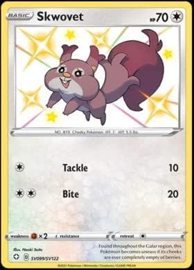 Pokemon - Skwovet SV099/SV112 - Shining Fates - Shiny Vault - Card