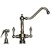 Vintage III Dual Handle Faucet with a Long Traditional Swivel Spout with Side Spray