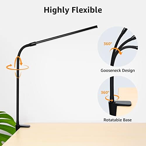 Dimmable LED Desk Lamp with Clip, 10 Brightness & 3 Colors - Image 6