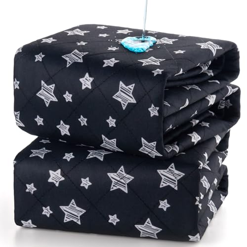 Image of Waterproof Bed Pads, Washable, Absorbent, Non-Slip, for Incontinence, Washable Pee Pads for Dogs, Waterproof Mattress Protector for Seniors, Bedwetting, Kids, Hospitals