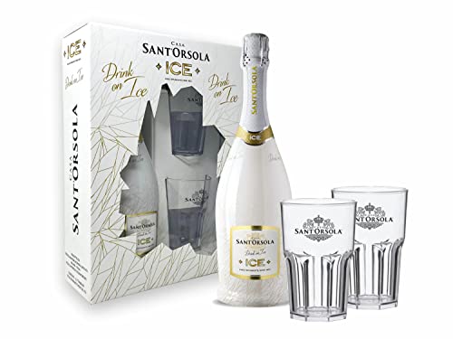 SANT'ORSOLA ICE Vin Demisec Petillant Italien avec 2 verre dans une boîte cadeau - 1 Bouteille x 75 cl Cover
