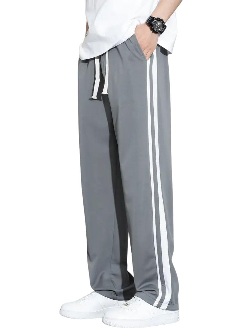 SASSAFRAS Track Pants for Men - Modern, Stylish, Comfortable & Stretchable Athletic Joggers for Casual & Gym Wear in neutral